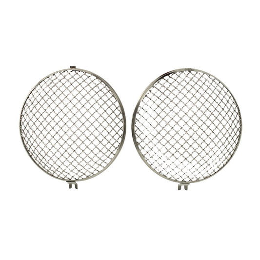 Headlight grilles 'Vintage' stainless steel (pair)
