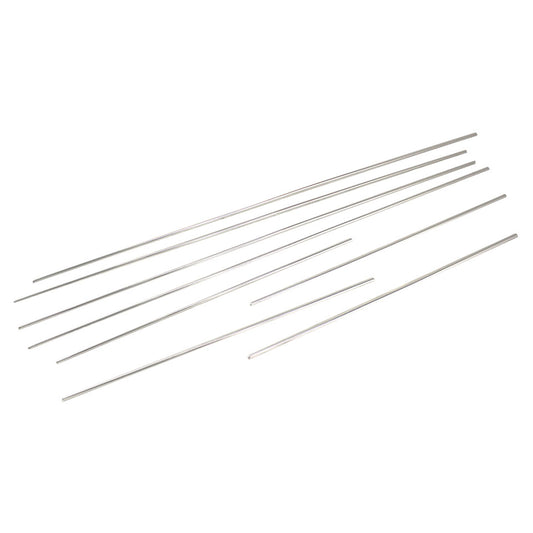 Scraper moulding set, chrome, Type 1 convertible, 8 pieces - also needed Clips 7052 x 96