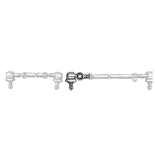 Tie rod with eye steering damper, little cone, left hand thread Beetle -04/68 Karmann Ghia -04/68