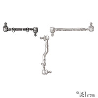 Tie rod left and right, each