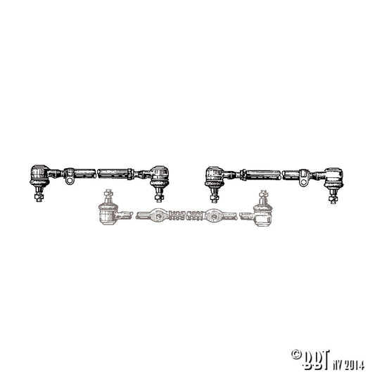 Tie rod, left, right, each 1302/03 08/70-07/74