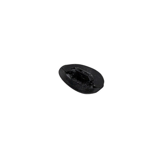Rubber stop in heater channel, each