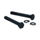 Bolts front axle, complete with springs in original length, as pair