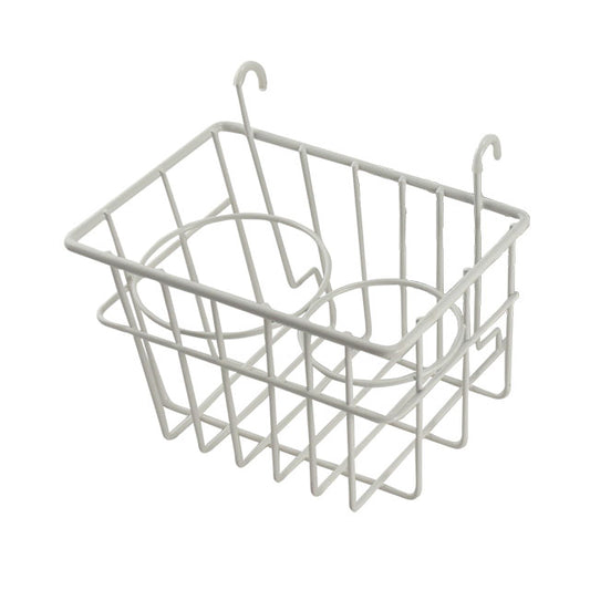 Storage Basket with cupholders, white