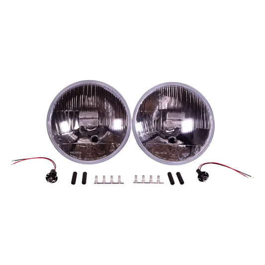 Headlight Semi-Sealed Beam Unit for US Model Right Hand Drive Pair: Beetle (1953-1967), T2 Split Bus (1956-1967), Karmann Ghia (1955-1974)