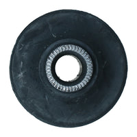 Rubber mount rear suspension arm