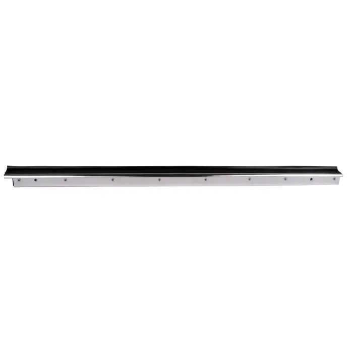 Rear Left Outer Window Scraper in Chrome: Beetle Cabrio (1965-1979)