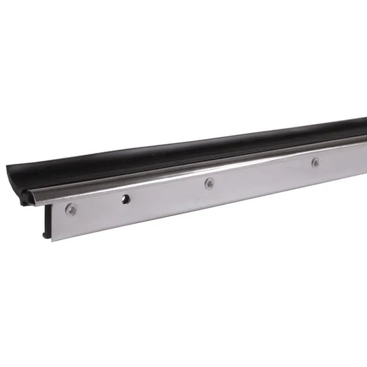 Rear Left Outer Window Scraper in Chrome: Beetle Cabrio (1965-1979)