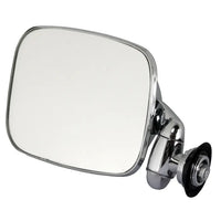 Wing Mirror with Short Arm Stainless Steel for Left Hand Drive Left: Beetle Cabrio (1968-1979)