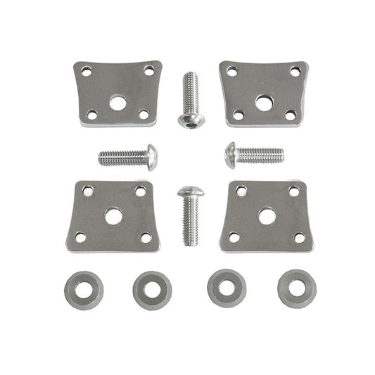 Plates for fuel tank fixation, Inox, set of 4, Vintage speed
