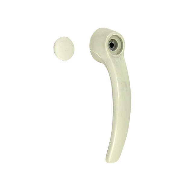 Sliding door handle with cap, silverbeige, each