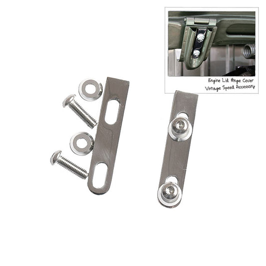 Engine lid hinge mounting plates