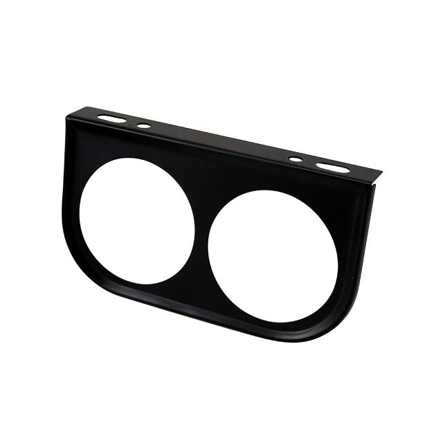 Gauge mount bracket 2 holes, 52 mm, black