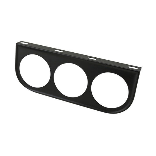 Gauge mount bracket 3 holes, 52 mm, black