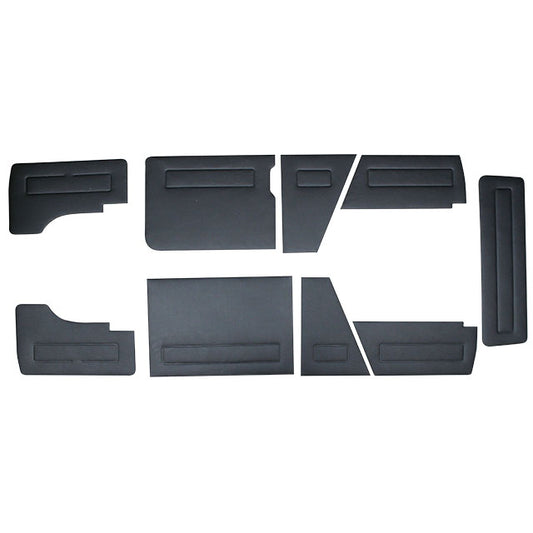 Panel set, black, 9 pieces
