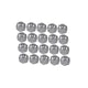 Chrome bolt caps, Ø 19 mm, 20 pieces