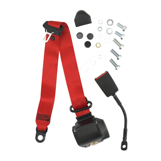 Universal seat belt - red, e-marked
