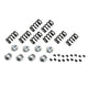Valve springs with aluminium retainers and clamps, full set 8 pieces
