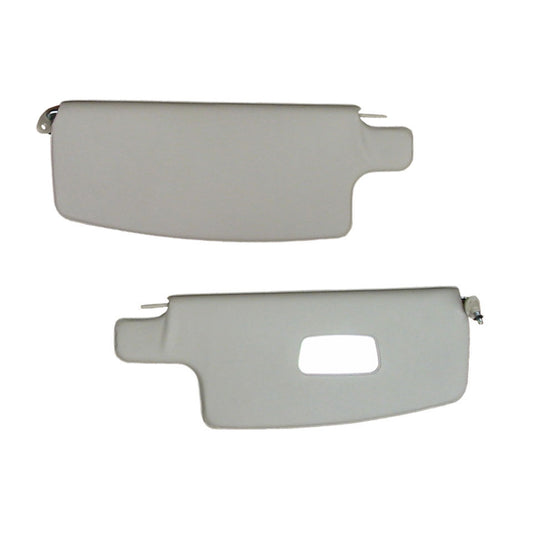 Sun visors, pair, white, with mirror
