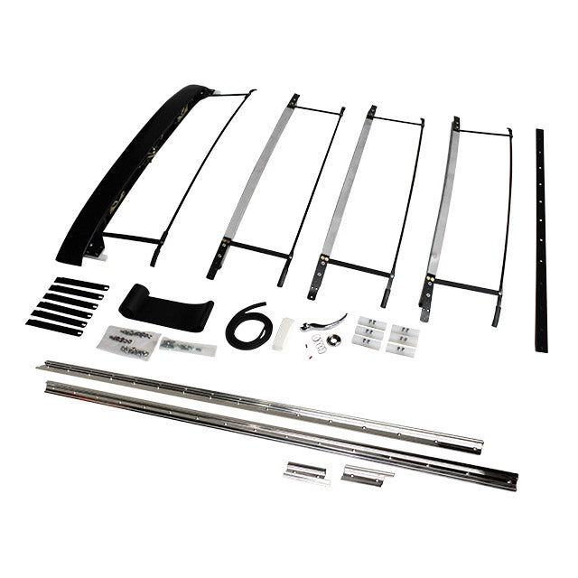 Complete sunroof assembly with rails