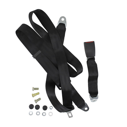 Seatbelt 3-point black, universal, with E-mark, each