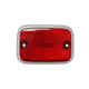 Side reflector lens rear - red/silver