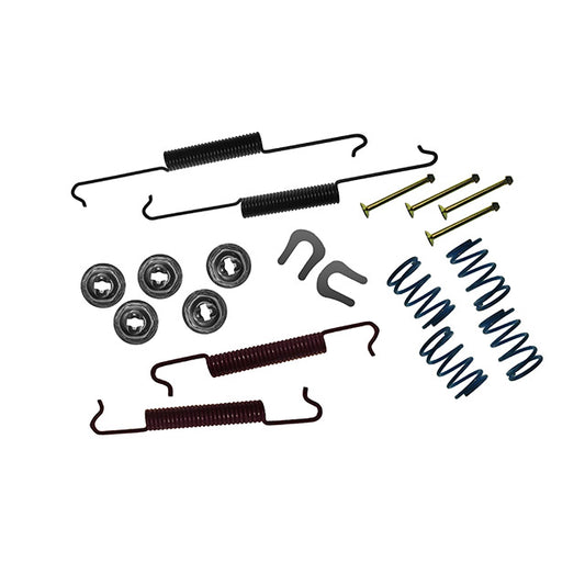 Brake shoes mounting kit, rear