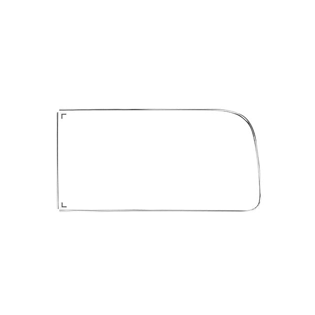 Window moulding for rear left side window with vent wing 'Deluxe' (alu trim)