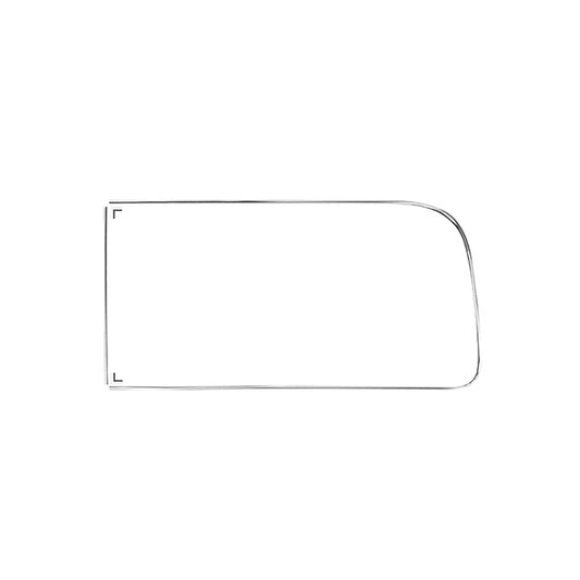 Window moulding for rear left side window with vent wing 'Deluxe' (alu trim)