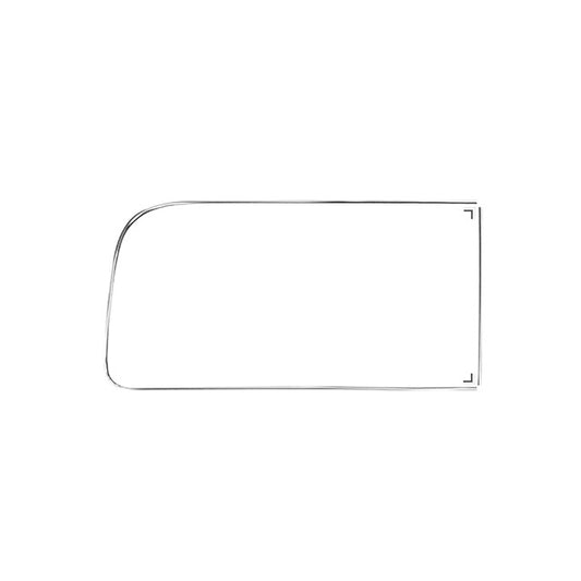 Windowmoulding for rear right side window with vent wing 'Deluxe' (alu trim)