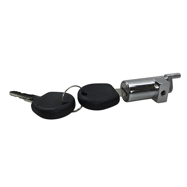 Sliding door lock with key