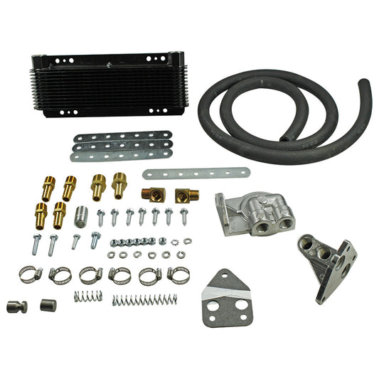 Oil cooler kit with 24 plates, 11 x 28 cm