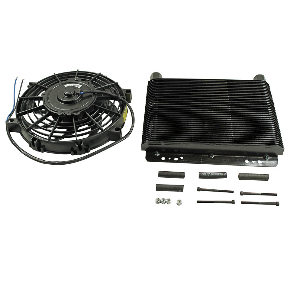 Oil cooler 72 plates, 26 x 28 cm, with ventilator