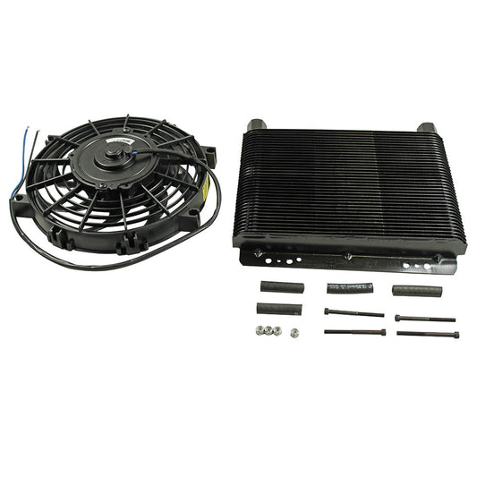 Oil cooler 72 plates, 26 x 28 cm, with ventilator