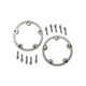 5-lugs wheel spacers, 1 inch (25,4 mm) wide, as pair, Complete with 38mm bolts, Ø 12 mm. For steel wheels.