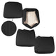 Seat cover set front, black, Basket weave (Vertical seams)