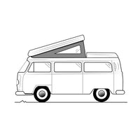 Front Hinge Westfalia Pop-Top Canvas in Grey > T2 Bay 1969-1973