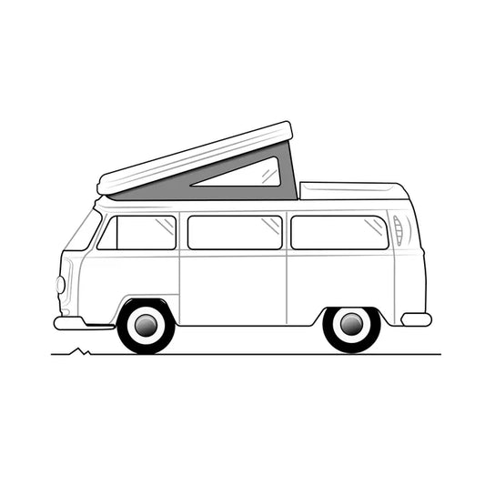 Front Hinge Westfalia Pop-Top Canvas in Grey > T2 Bay 1969-1973