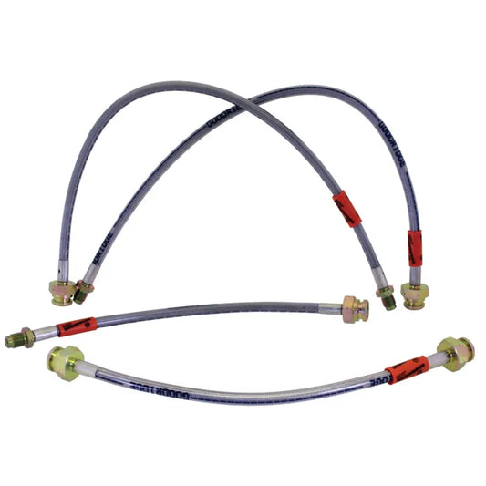 Goodridge Braided Brake Hose Kit for Drum Brakes: T2 Bay (1968-1970)