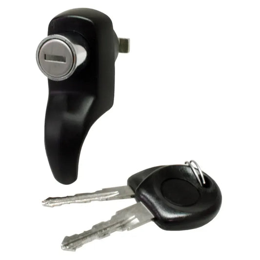 Tailgate Push Button Locking Handle, Black: T2 Bay (1972-1979)