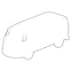 Front Door Quarter Light Glass Clear: T2 Split Bus (1955-1967)