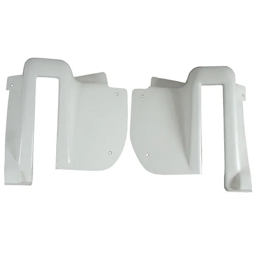 Rear Hatch Hinge Covers, White, Pair: T2 Split Bus (1964-1967)