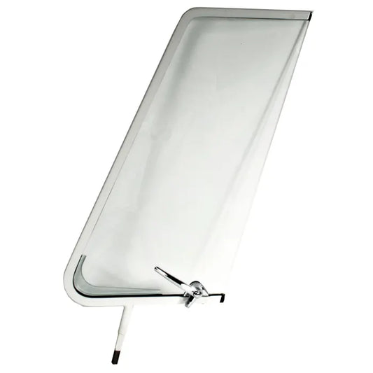 Right Opening Quarter Light White with Chrome Catch: T2 Split Bus (1955-1967)
