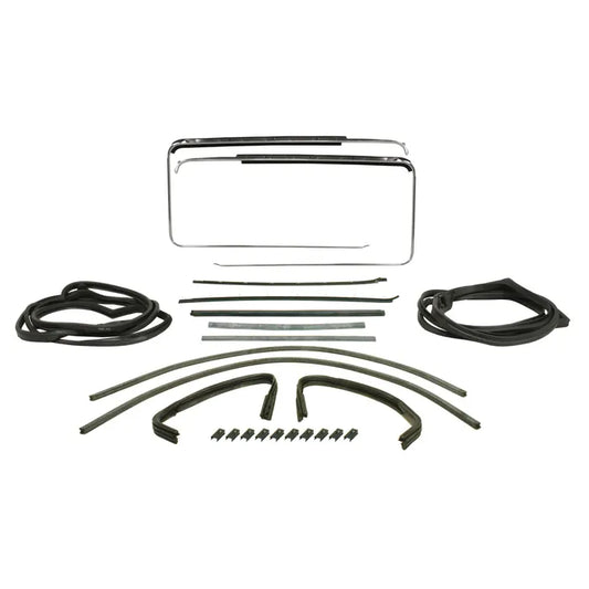 Cab Door Seal Set, 28 Piece, Opening Quarter Windows, Left & Right: T2 Bay (1968-1979)