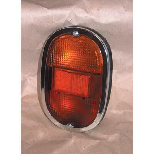 Rear Light Assembly with Chrome Trim and Dual Bulb Holders: T2 Bay (1968-1971), T2 Split Bus (1962-1967)