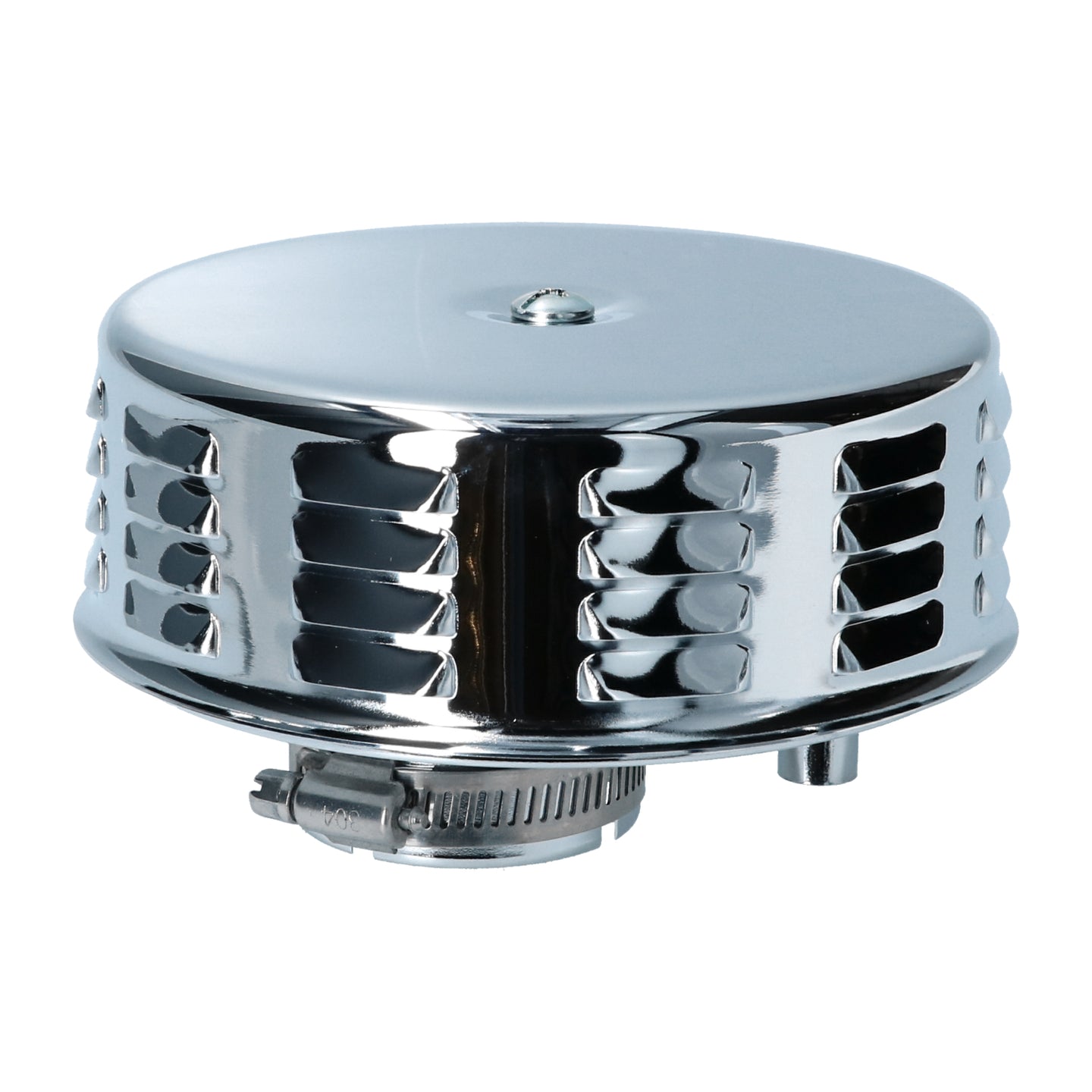Air filter with louvers, Chrome 