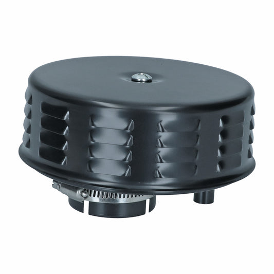 Air filter with louvers - black