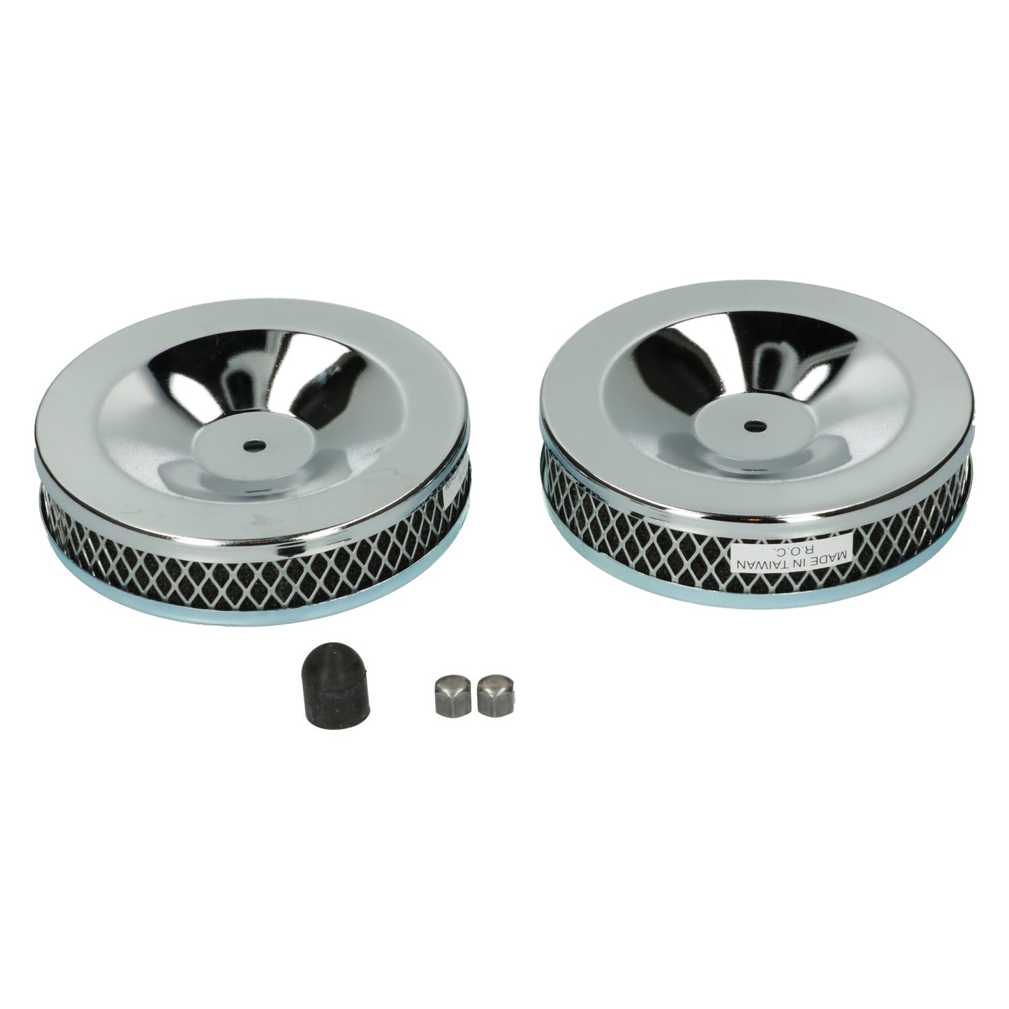 Chrome air filter twin carburettor, as pair