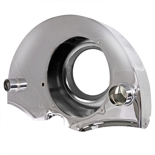 Fan shroud with ducts, without doghouse, Chrome 