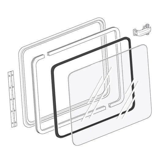 Seal, Side Pop-Out Glass to Frame, Each: T2 Split Bus (1955-1967)